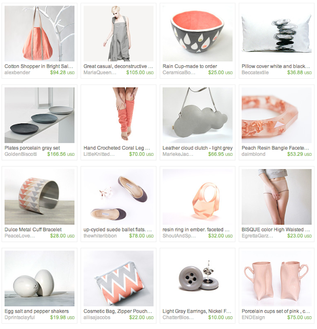 Zen inspired giftguide on Etsy #zen #coral #gray