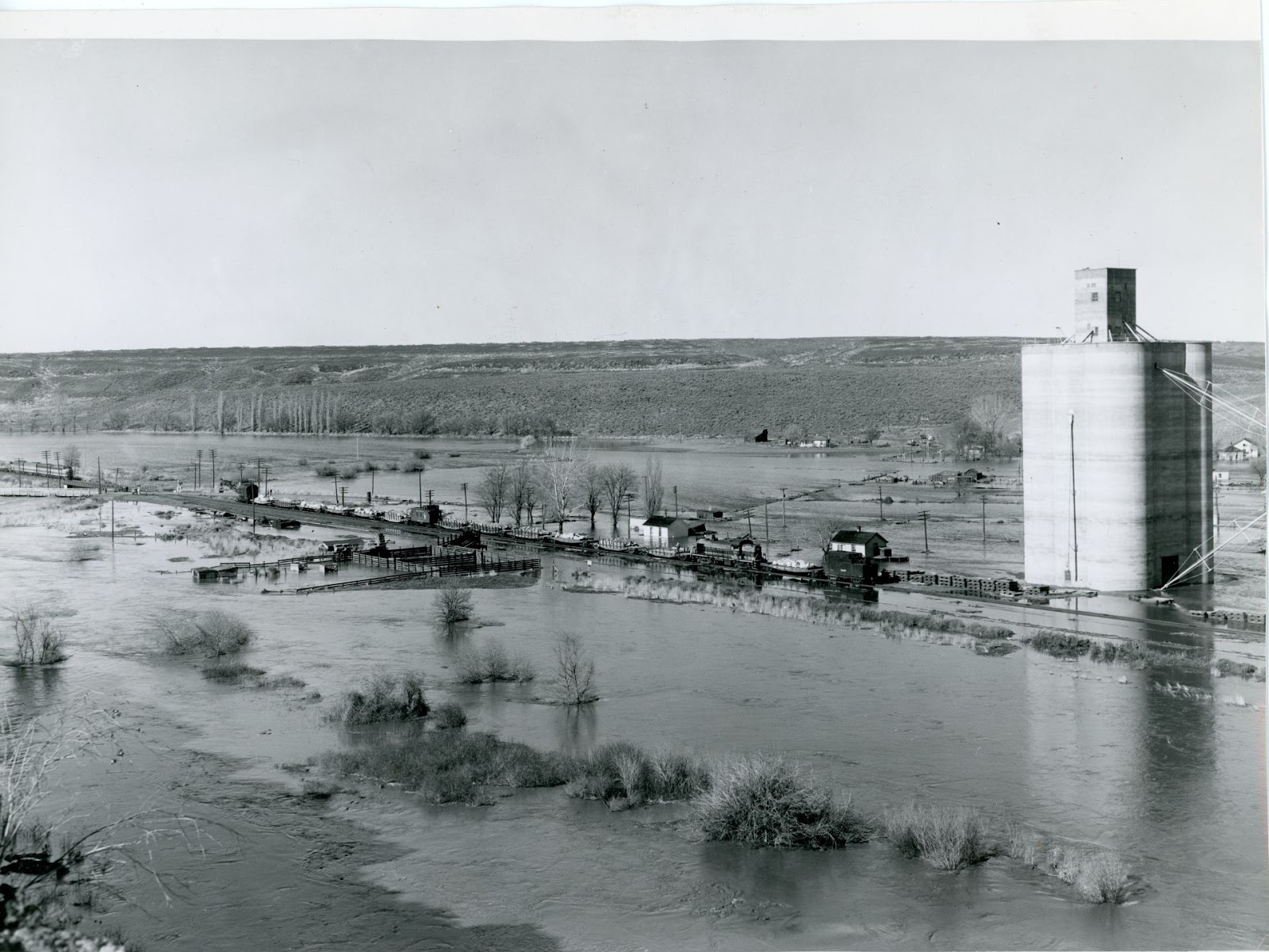 Big Bend Railroad History 1957 Wilson Creek Flooding View