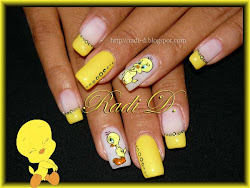 tweety bird nails nail limitted shimmered polish pastel bright edition yellow
