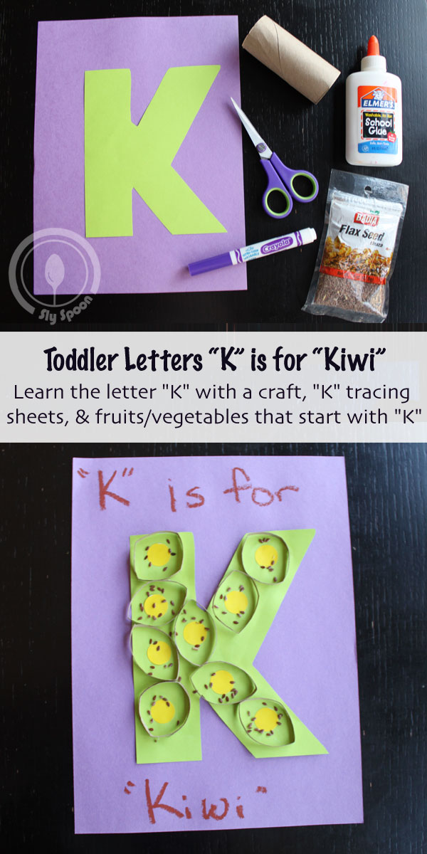 Sly Spoon Toddler Letters "K" is for "Kiwi"