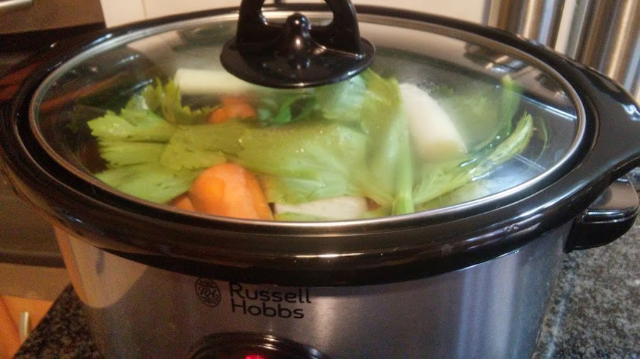 Caldo de pollo en Slow Cooker Russell Hobbs