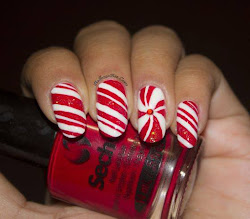 candy nail christmas canes
