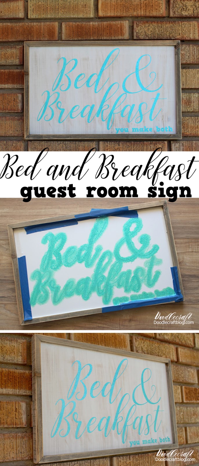 Bed and Breakfast You make both sign primitive wood fun 