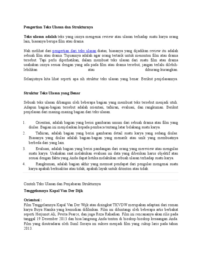 Contoh Cerpen Dan Strukturnya Wood Scribd Indo