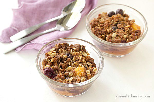 Blueberry peach crumble recipe