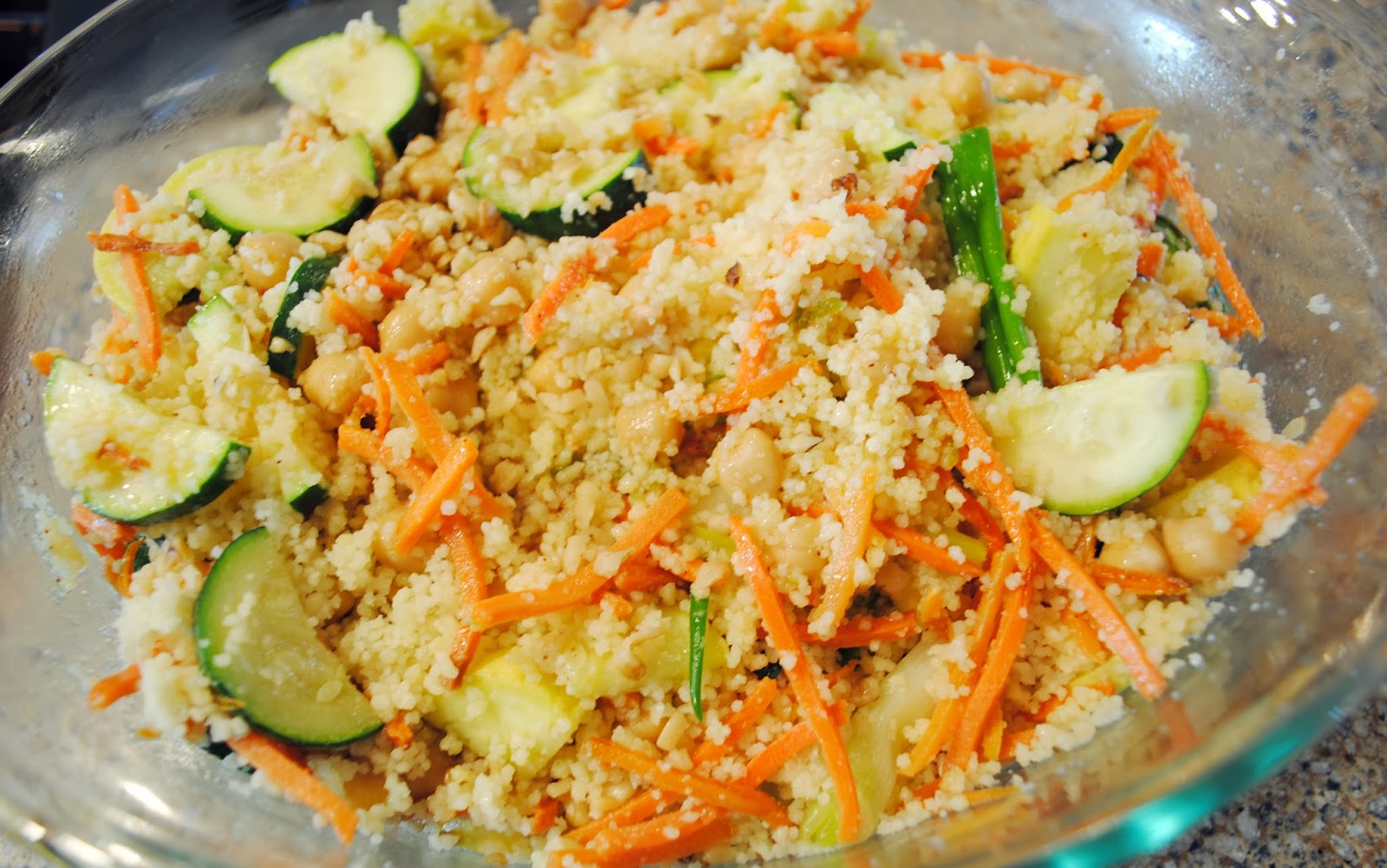 Chez Popine Couscous and veggies with limechili dressing
