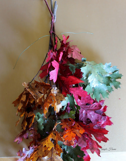five minute fall leaf swag love my simple home