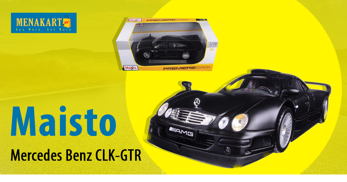 Maisto 1 18 MERCEDES BENZ CLK GTR Street Version Diecast Model Car Black 36849 for sale online 