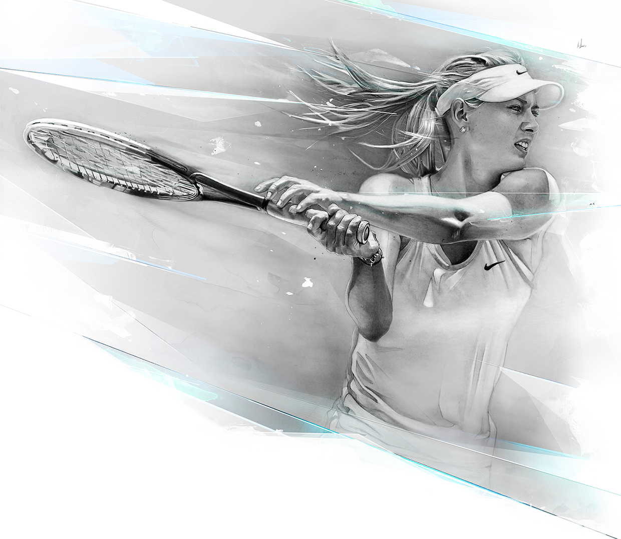 05-Maria-Sharapova-Alexis-Marcou-Traditional-and-Digital-Celebrity-Drawings-www-designstack-co
