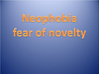  Neophobia, fear of novelty