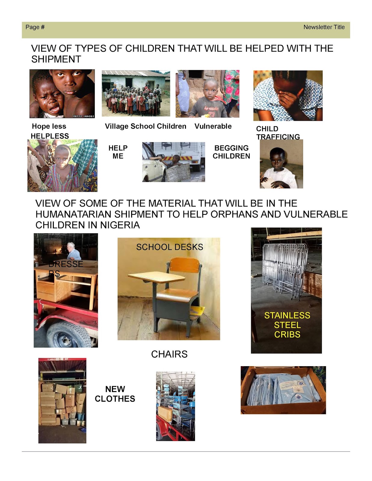 SAFE HARBOR BAPTIST CHILDREN'S HOME AND ORPHANAGE OF NIGEIA