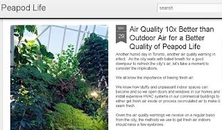 Peapod Life: Air Quality 10x Better than Outdoor Air for a Better Quality of Peapod Life, screenshot, credit: greenaddition.blogspot.ca