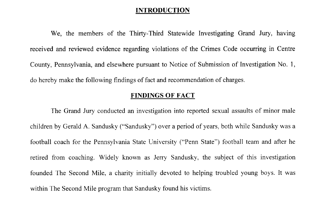 Jerry Sandusky Investigation