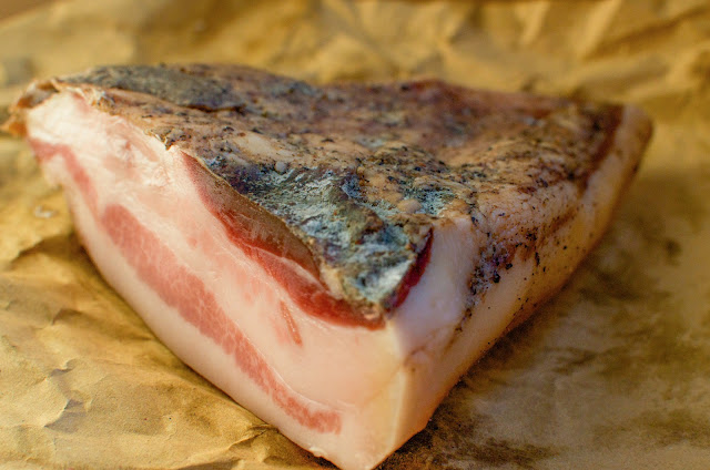 Guanciale - cured pigs cheek