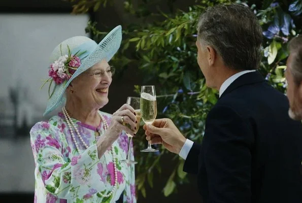 Queen Margrethe, President Mauricio Marci and First Lady Juliana Awada