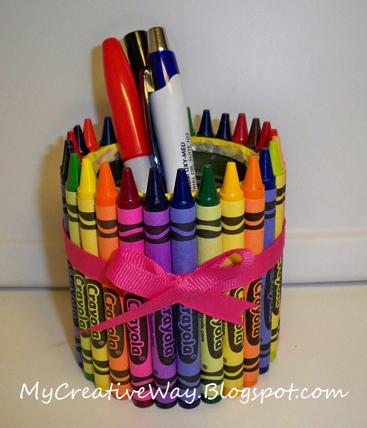 My Creative Way Crayola Pen Holder Tutorial. Inexpensive Teachers Gift