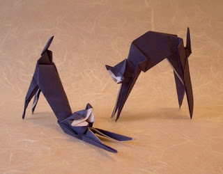 Pişi & Squeak: Origami Cats, with thanks to Gilad&rsquo;s Origami Page