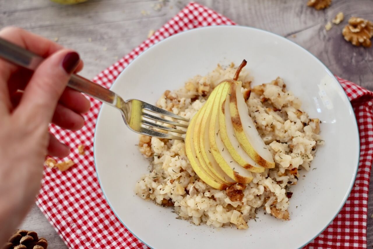 HOME OF HAPPY: WALNUSS-RISOTTO MIT BIRNE