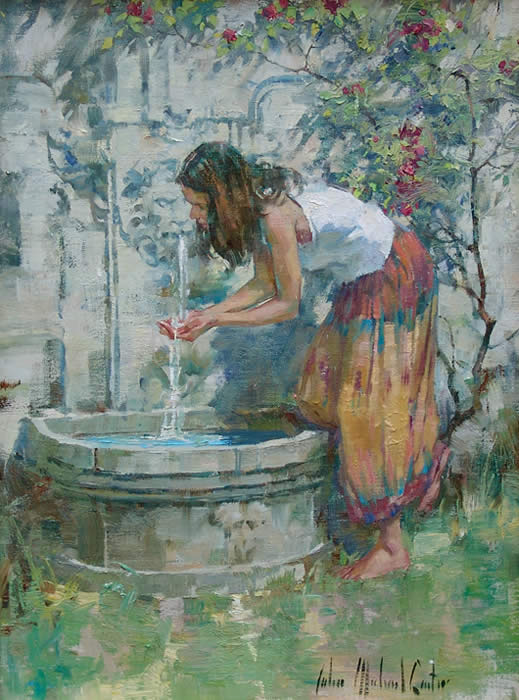 John Michael Carter 1950 Impressionist Figurative Painter
