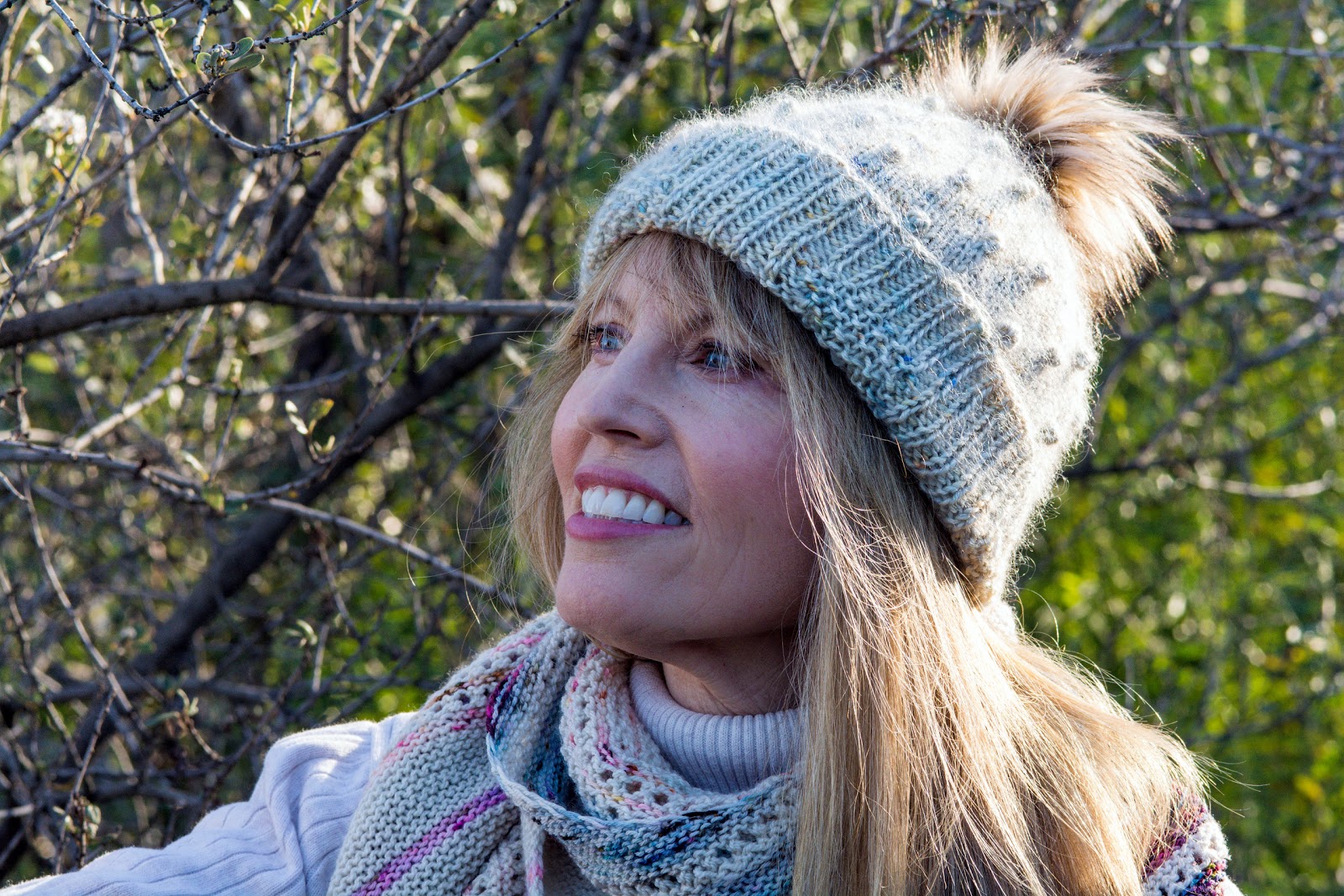 The Knitting Blog by Mr. Puffy the Dog Hat Topper Fun and Lucille's