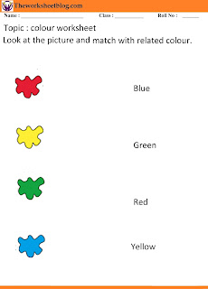 Colour recognition worksheets.