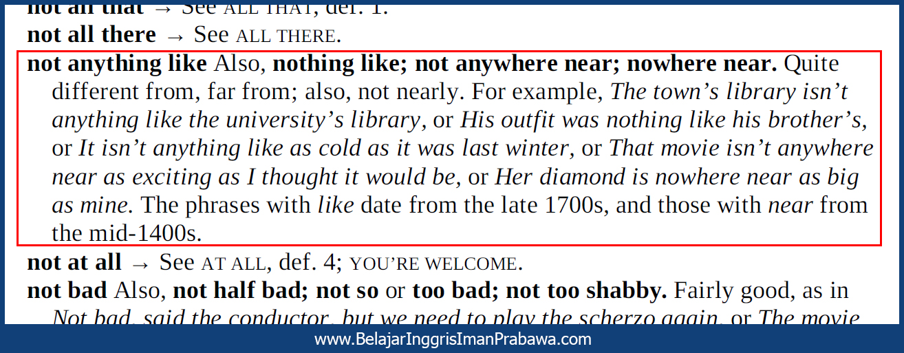 Arti Not Anywhere Near