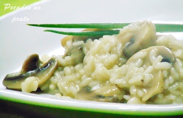 Receita de risotto de cogumelos