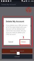 how to delete line account in hindi