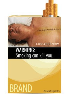 etiquetas efectos del tabaco en cajetillas de cigarrillos