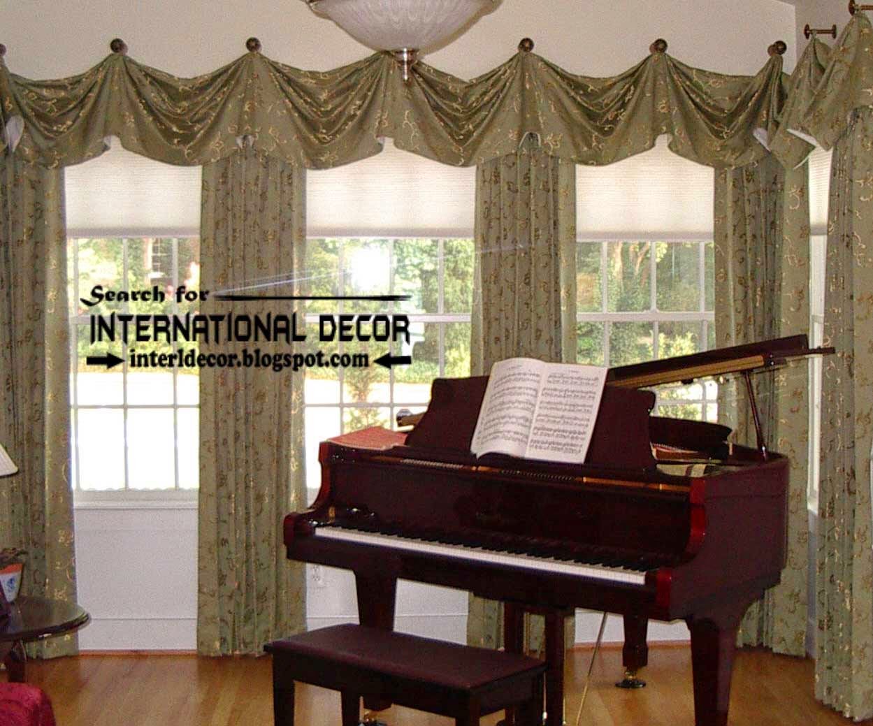 tradition living room curtain styles and window treatments designs