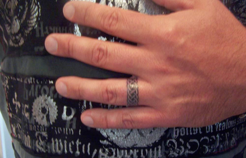 Mens Wedding Ring Tattoos Stunning Design