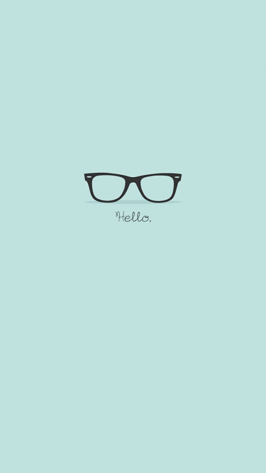 Flat Hipster Glasses Turquoise  Android Best Wallpaper
