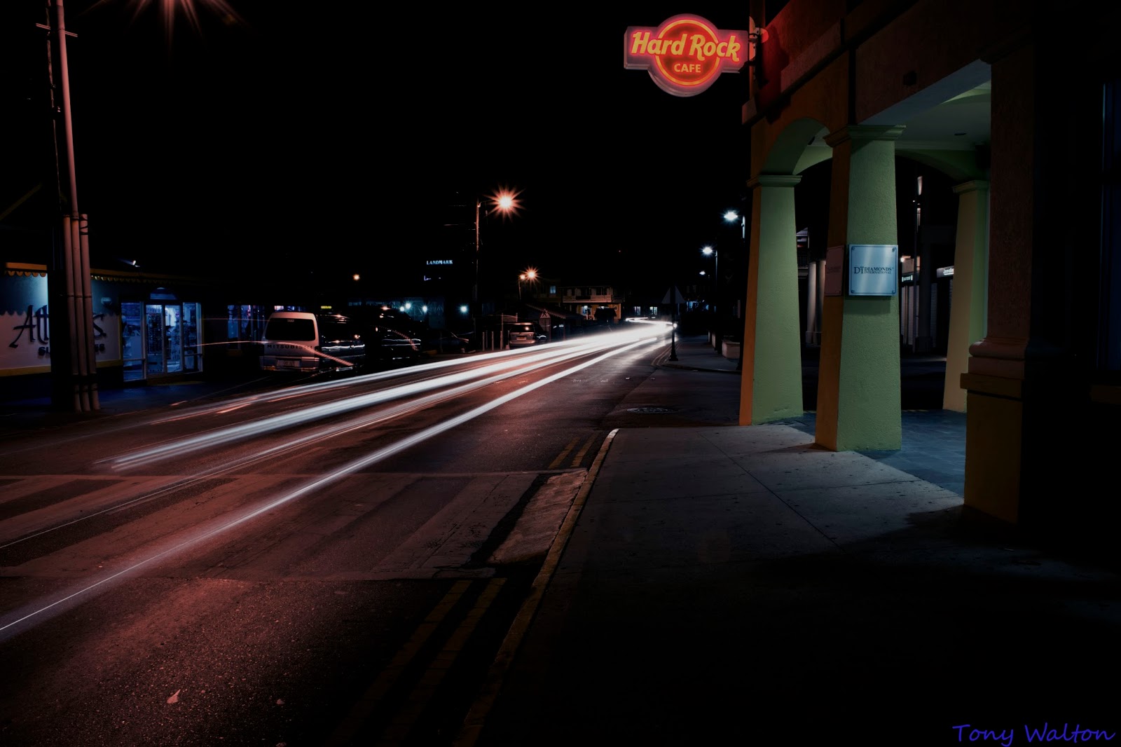Tony Walton: hard rock cafe cayman islands long exposure art