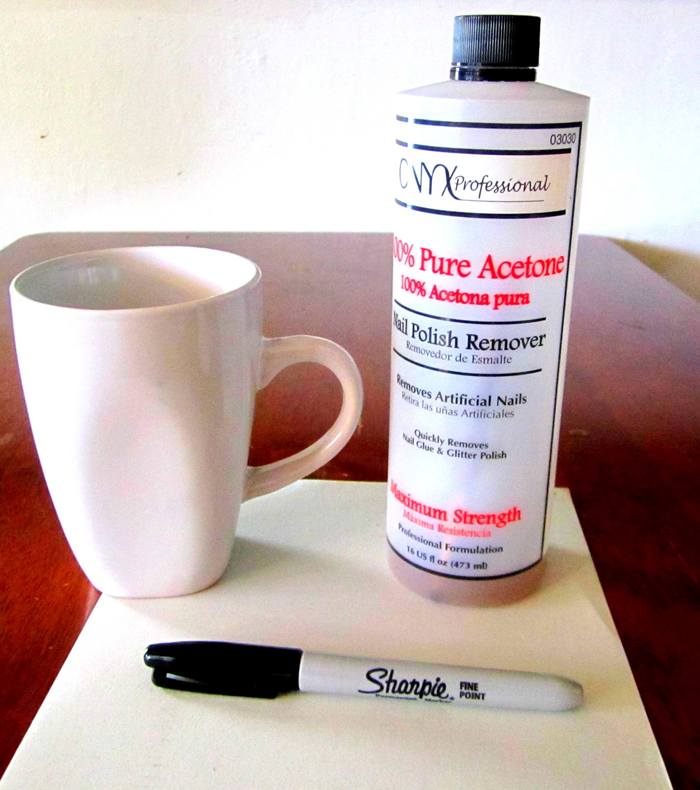 Permanent marker on ceramic mug image