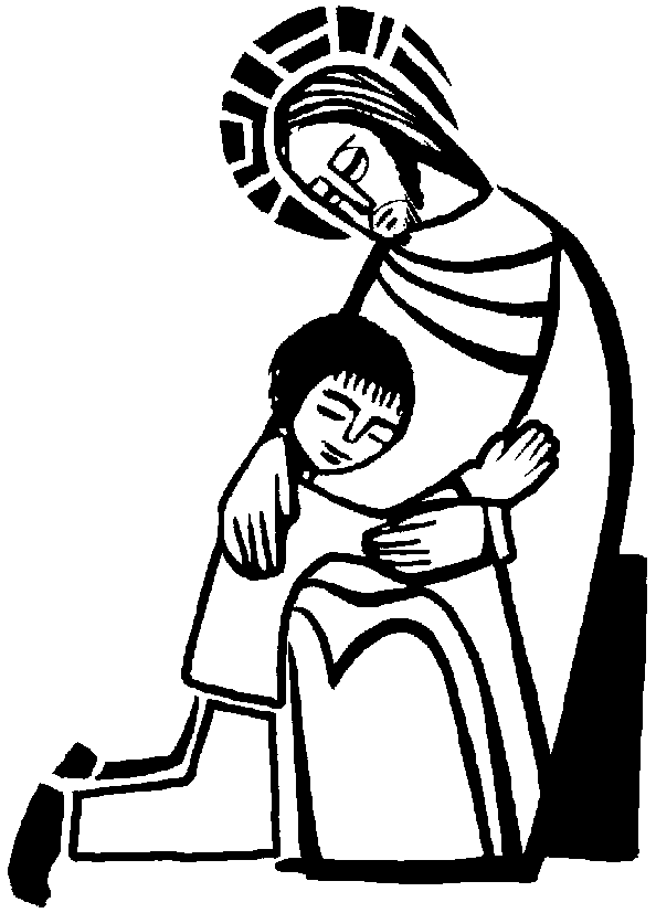 Sacrament of reconciliation coloring pages and clipart pictures for