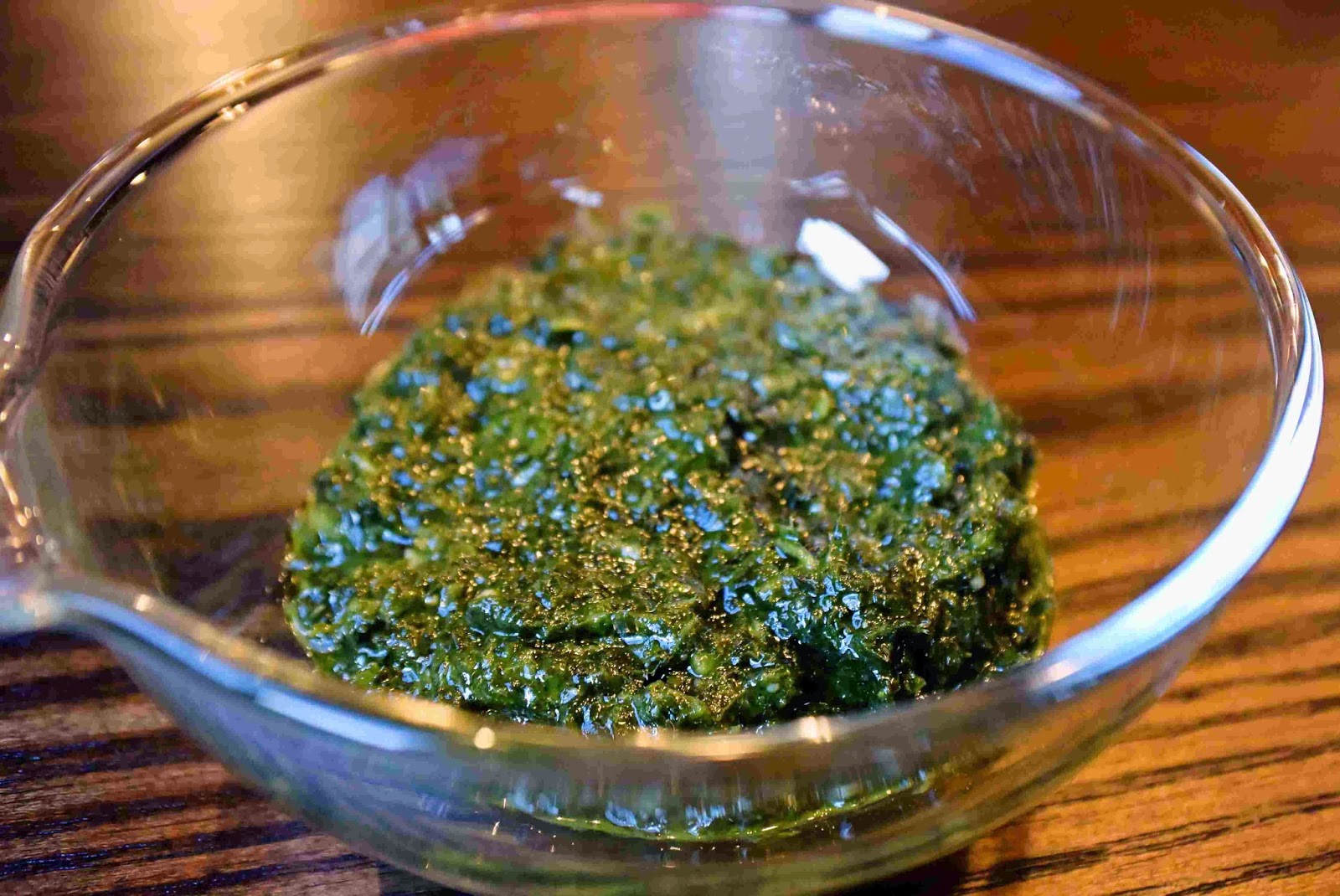 Recipes for Tom Shiso soosu / green perilla sauce