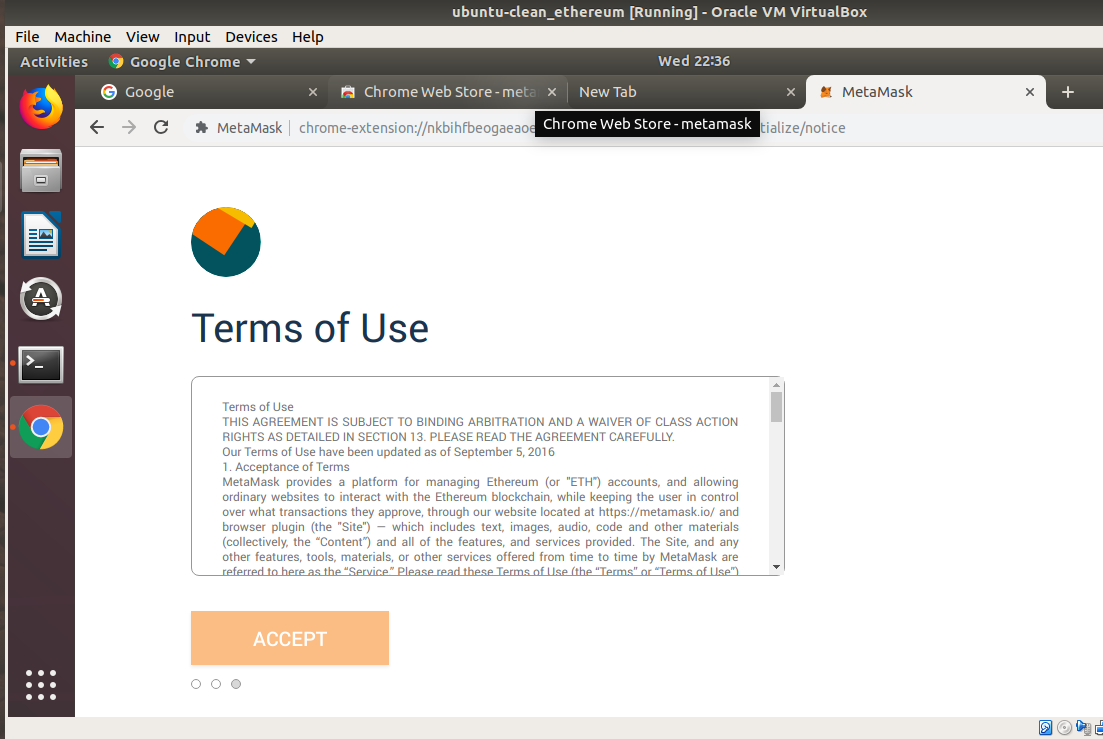 MELIORATE METAMASK extension in ChromeInstallation