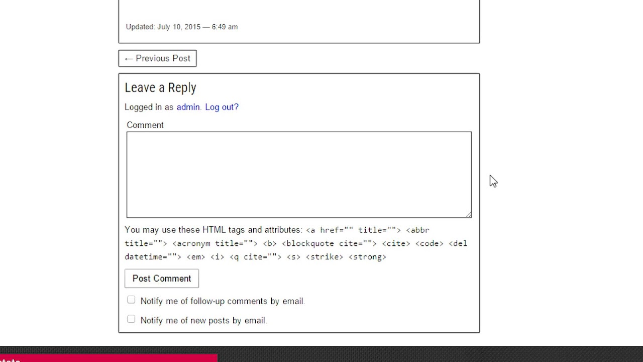 Html Comment Box  Box Choices