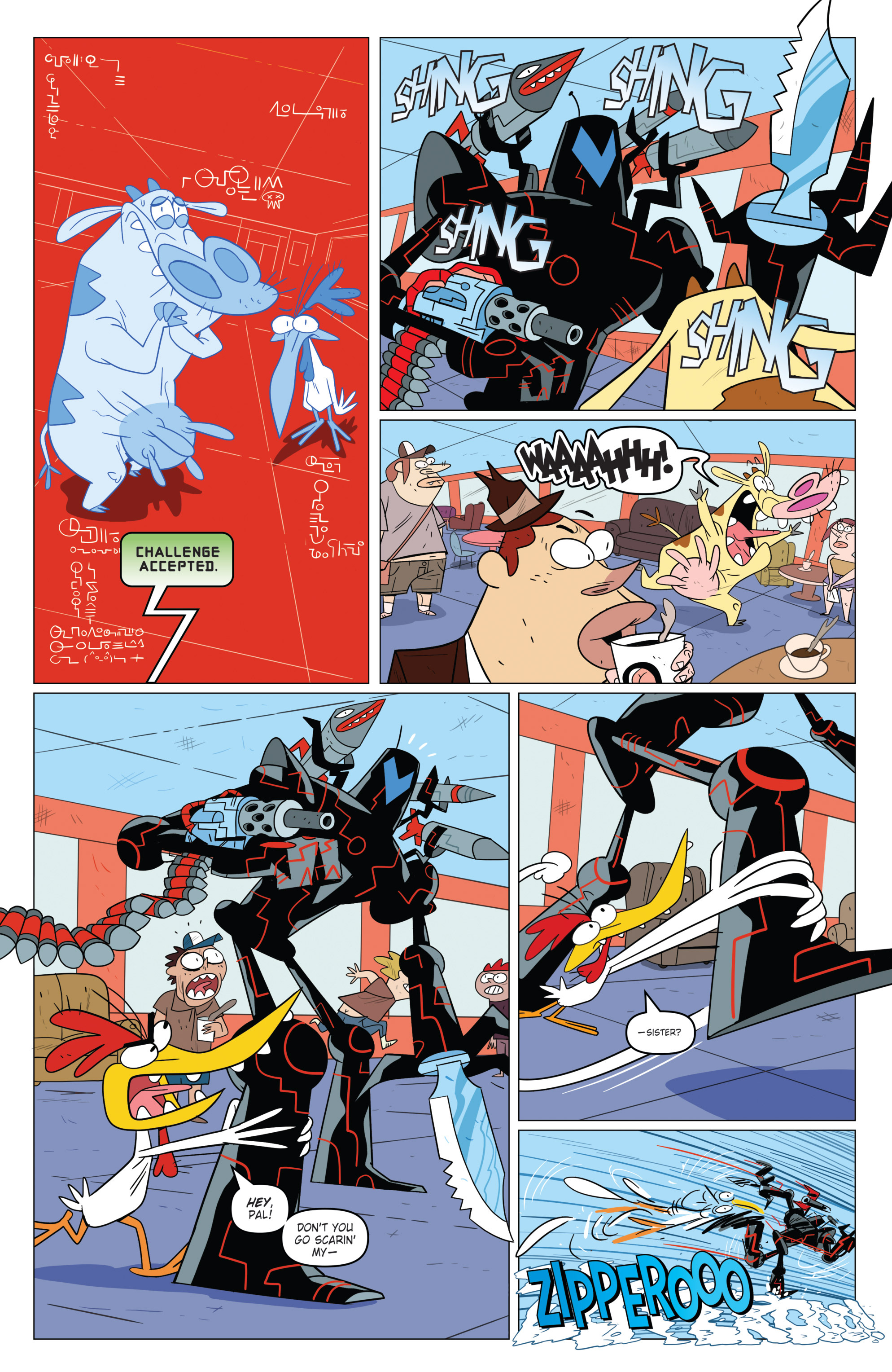 Read online Super Secret Crisis War! comic -  Issue # _Special - Cow and Chicken - 8