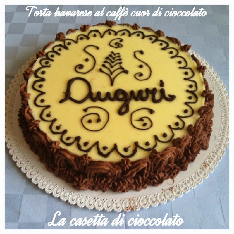 torta bavarese al caffè cuor di cioccolato