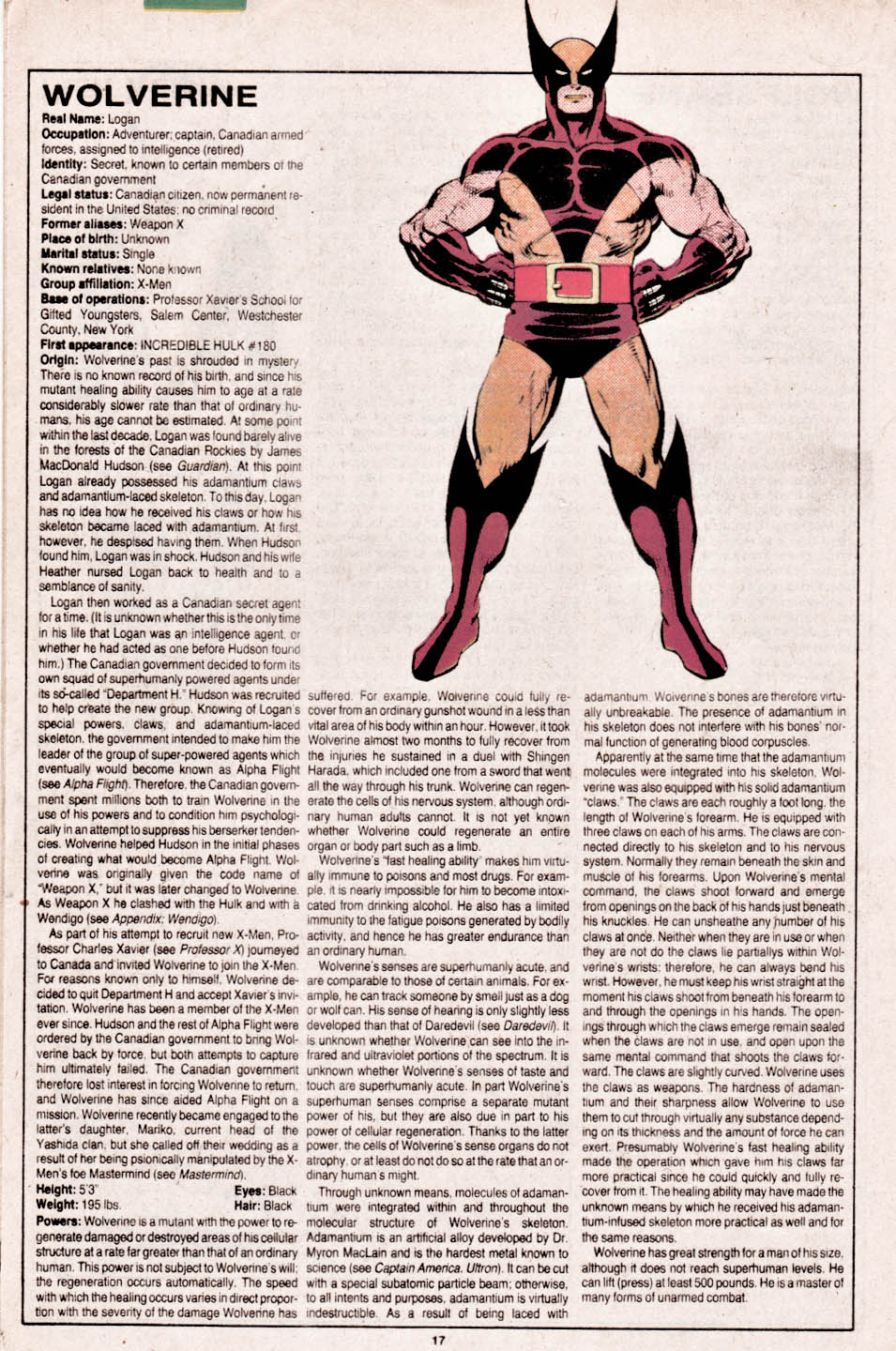 Read online The Official Handbook of the Marvel Universe comic -  Issue #12 - 18