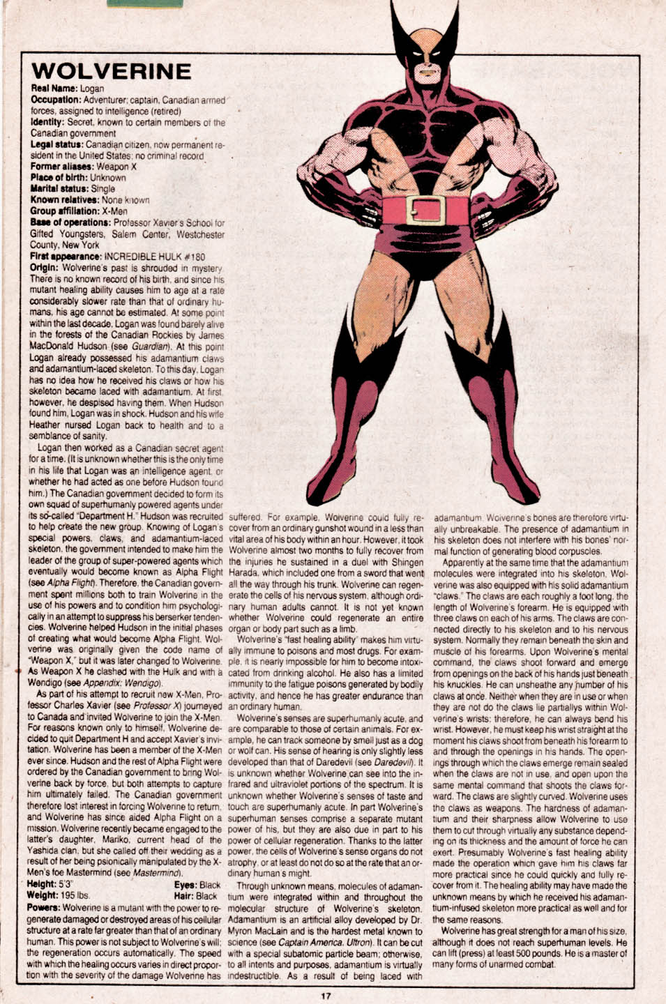 The Official Handbook of the Marvel Universe issue 12 - Page 18