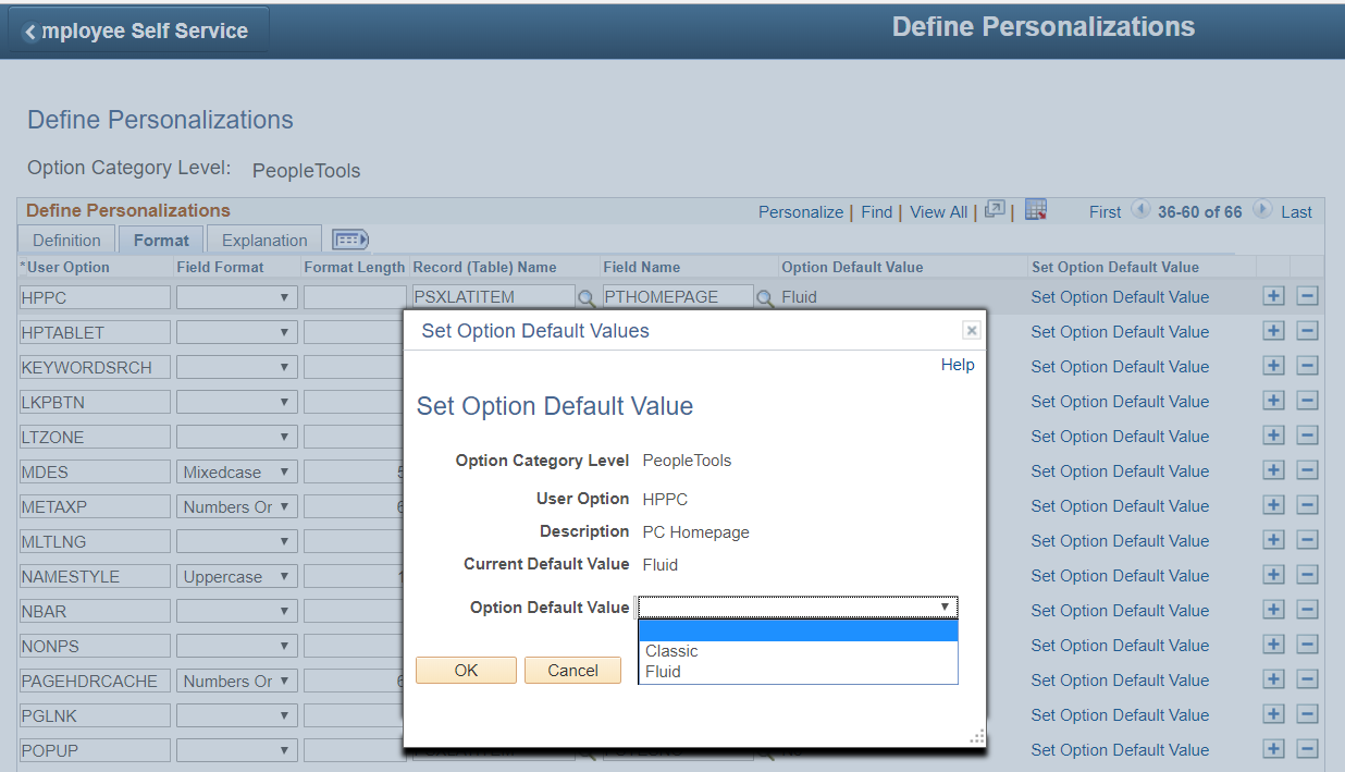 PeopleSoft Blog on HRMS Key Concepts Branding Options Fluid/Classic
