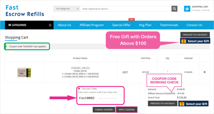 Hcg coupon codes