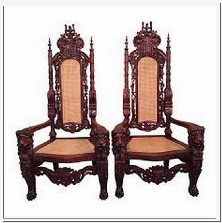 Antique king and queen chairs for sale