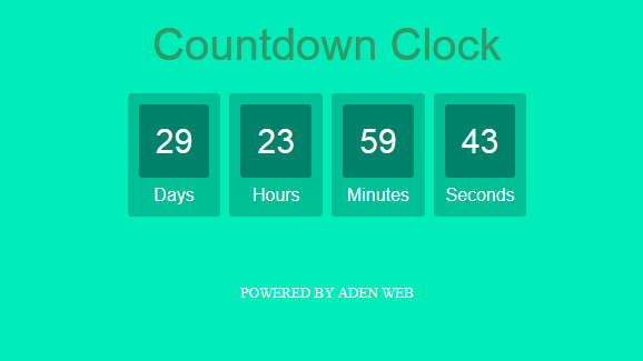إضافة العد التنازلي بالأيام والثواني، خفيف وأنيق، Eden Web
