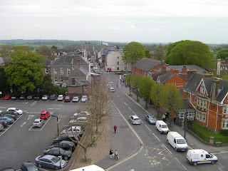 dorchester high street from keep of castle museum