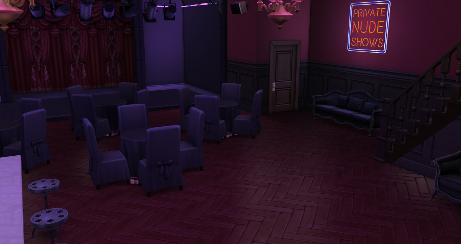 Ts4 Lot Sex Shop And Cabaret Noir And Dark Sims Adult World