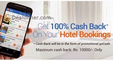 Hotel Bookings 100% Cashback - Goibibo