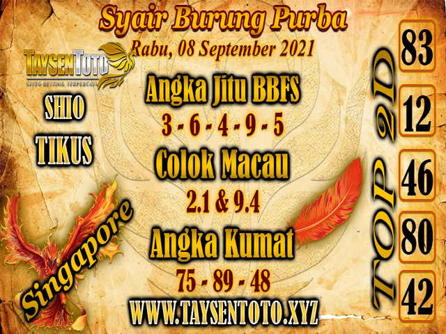 Prediksi Syair SGP Jitu Kamis 26 Agustus 2021 SYAIRDEWA
